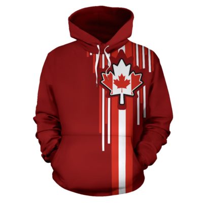 Canada Flag Hoodie - Stripe Lines J9