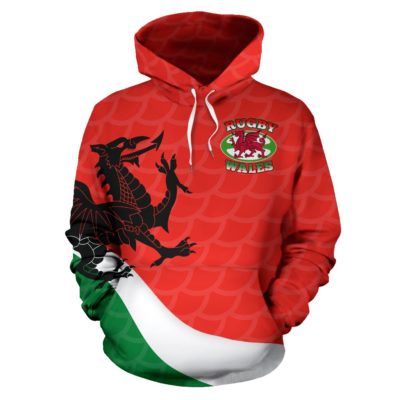 Wales Rugby Dragon Hoodie K4