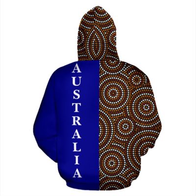 Australia Hoodie - Aboriginal Art Half Mix TH7