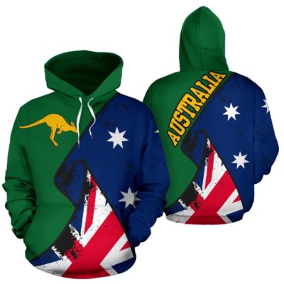 Australia Special Grunge Flag Pullover Hoodie A02