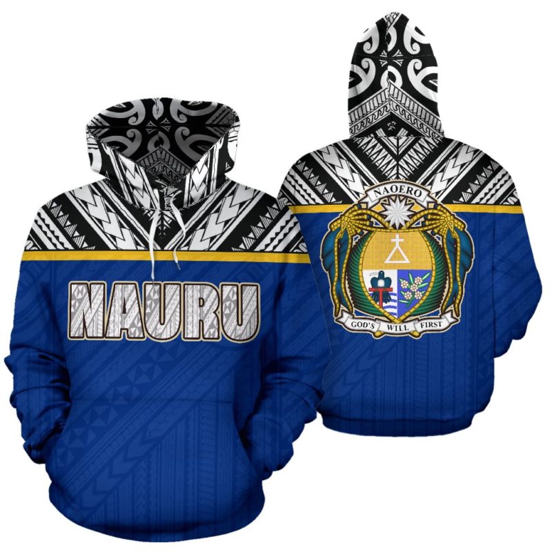Nauru Polynesian All Over Hoodie - BN09