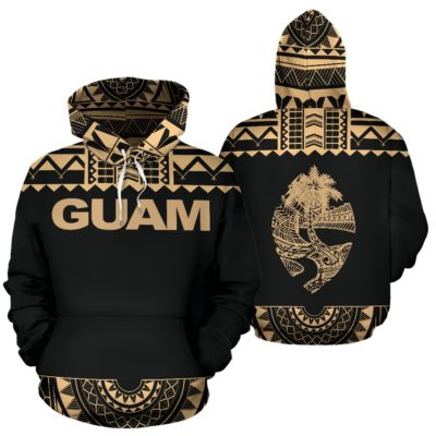 Hoodie Guam Polynesian - Gold Version - Bn04