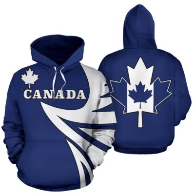 Canada Maple Leaf Hoodie - Warrior Style - Blue J9