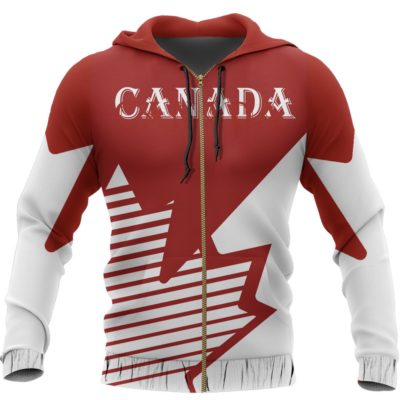 Canada Maple Leaf Zip-Up Hoodie Sport Line J7