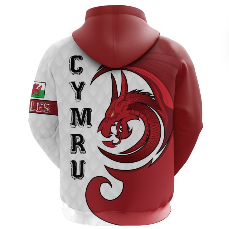 Welsh Hoodie - Welsh Myth Dragon Red A02