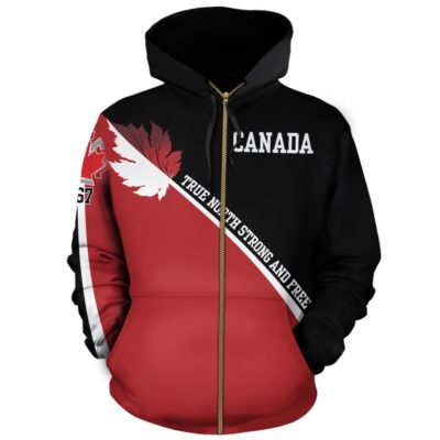 Canada Strong And Free Zip Hoodie A02
