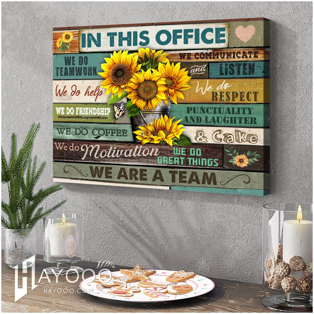 Best Teamwork Inspiration Poster Canvas For Office Decor In This Office ...