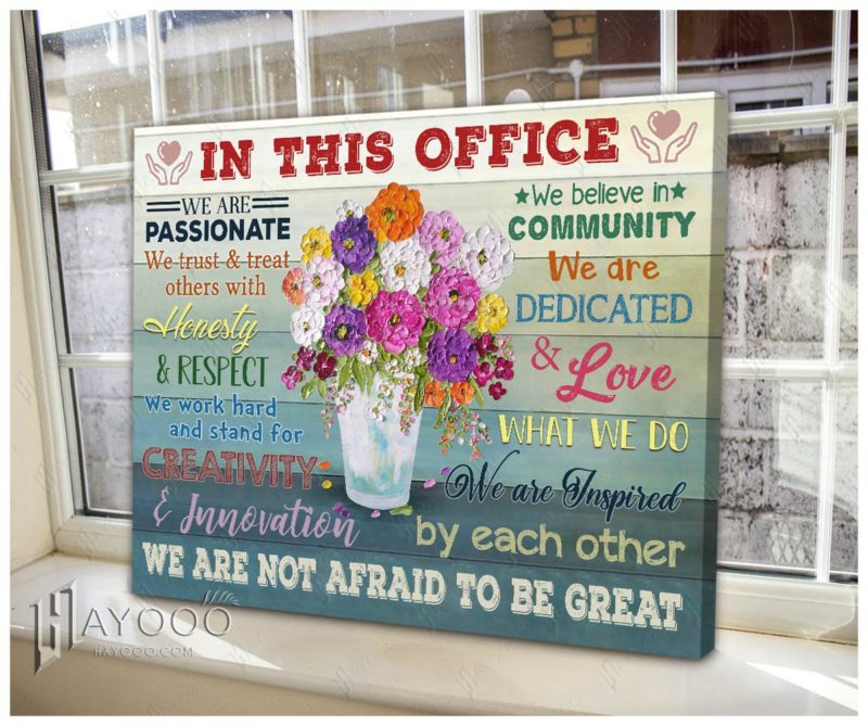 In This Office Poster Canvas We Are Not Afraid To Be Great - Art Hoodie