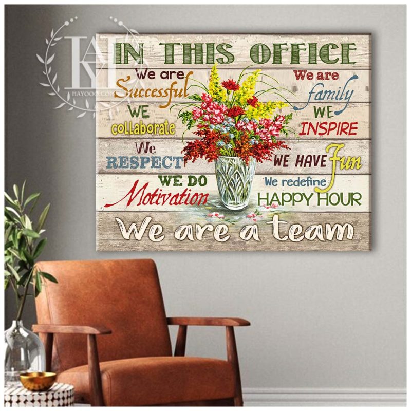 Best Teamwork Inspiration Poster Canvas For Office Decor In This Office 