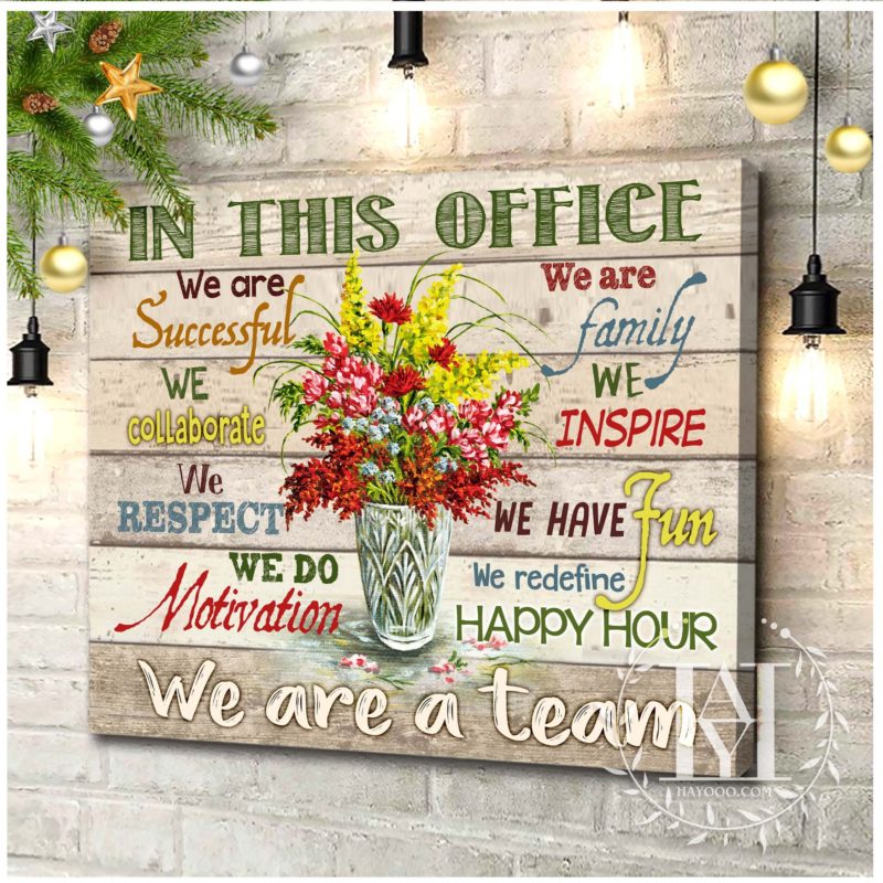 Best Teamwork Inspiration Poster Canvas For Office Decor In This Office ...