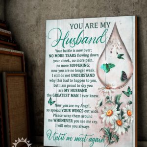 Canvas - Butterfly - You Are My Husband - Teal Color