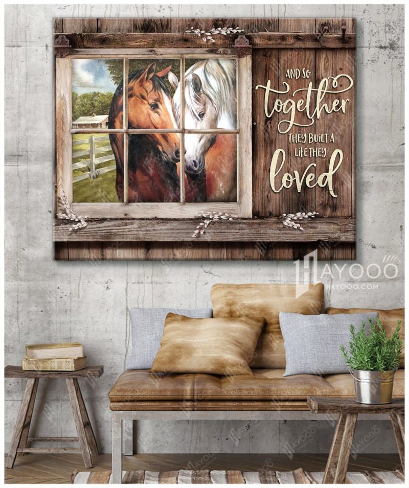 Horse Poster Canvas And So Together – Art Hoodie