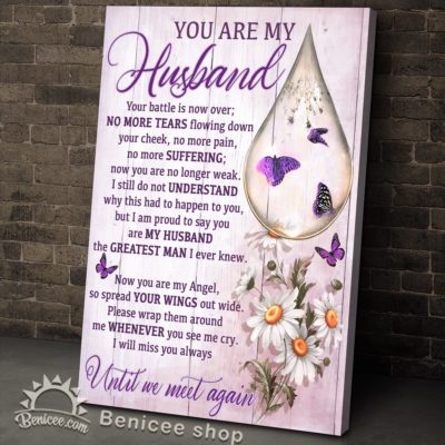 Benicee Heaven You Are My Husband Purple Color Op Wall Art Canvas