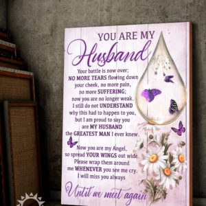Benicee Heaven You Are My Husband Purple Color Op Wall Art Canvas