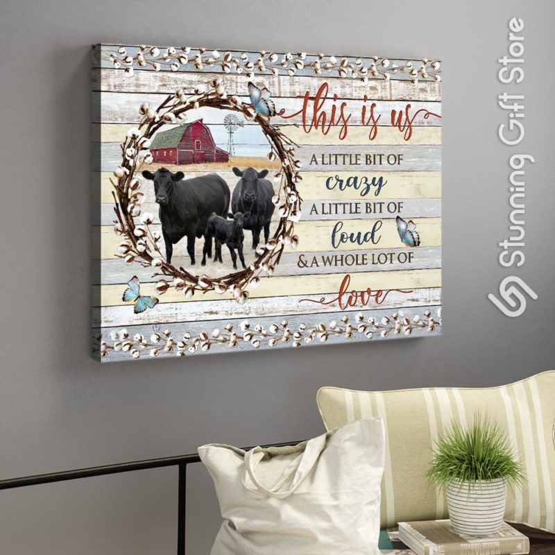 Black Angus Poster Canvas A Little Bit Of Loud Wall Art Wall Decor Gift ...