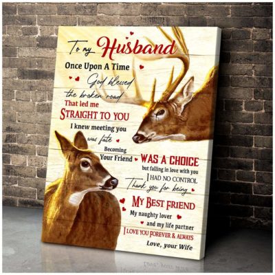 Zalooo Once Upon A Time Wife To Husband Deer Wall Art Canvas