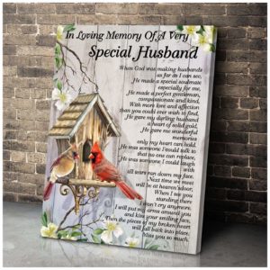 Zalooo Special Husband Cardinal Wall Art Canvas