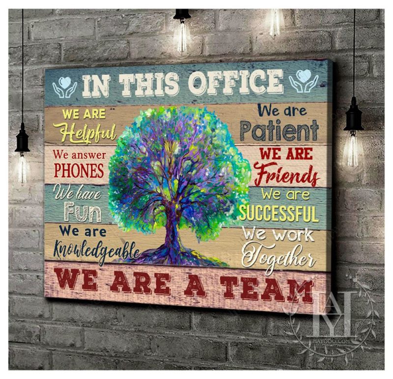 Best Teamwork Inspiration Poster Canvas For Office Decor In This Office ...