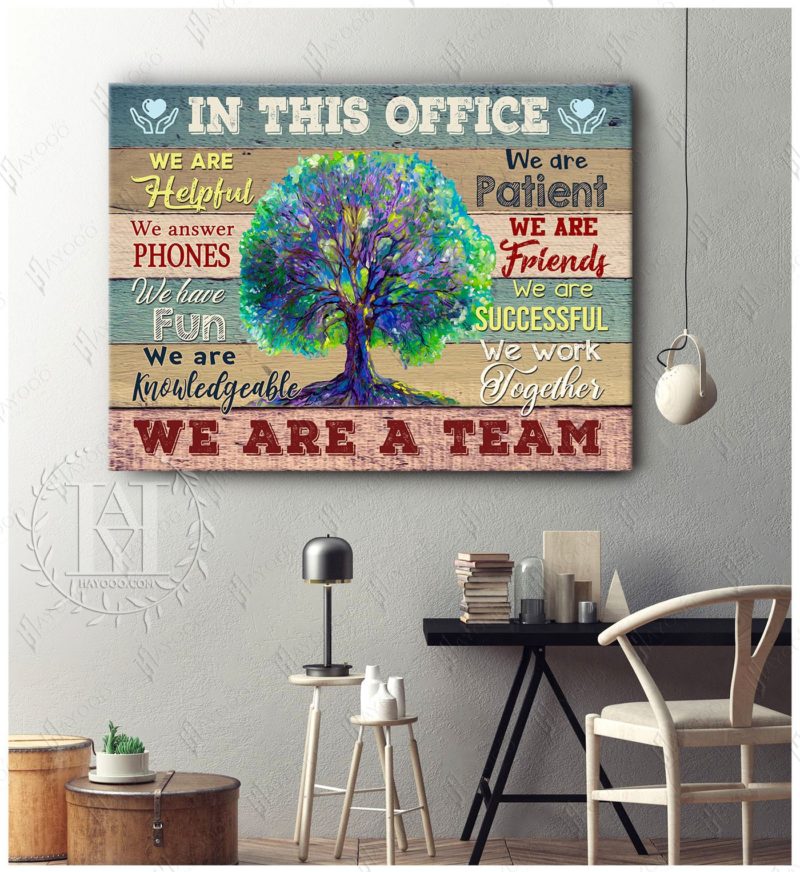 Best Teamwork Inspiration Poster Canvas For Office Decor In This Office ...