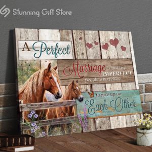 Stunning Gift Horse Canvas A Perfect Marriage Wall Art Wall Decor Gift Idea For Couple Wedding Anniversary
