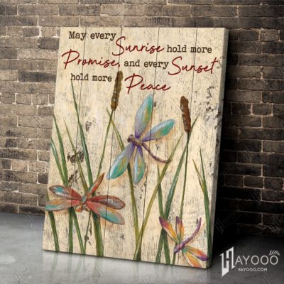 Beautiful Dragonfly Poster Canvas Promise And Peace - Art Hoodie