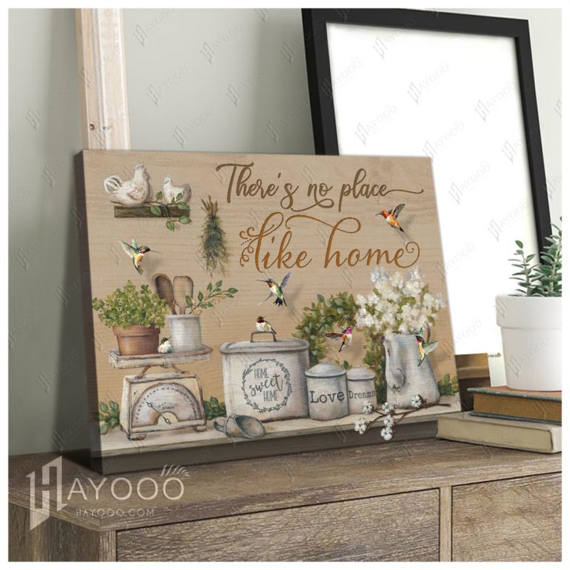 Hayooo Top 10 Beautiful Farmhouse Kitchen Canvas Wall Art Decor With There Is No Place Like Home Sign