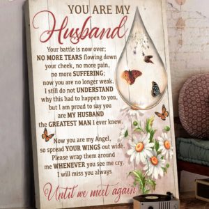 Benicee Heaven You Are My Husband Red Color Oop Wall Art Canvas Loss Signs Loss Gift