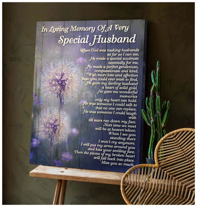 Zalooo Special Husband Dandelion Wall Art Canvas