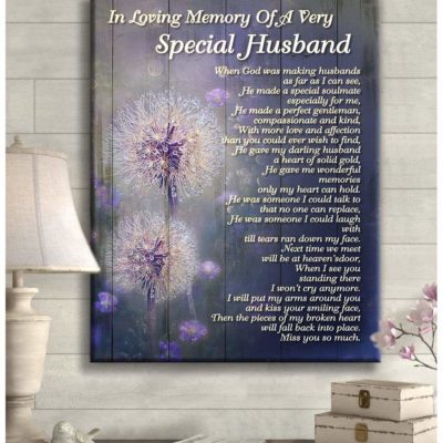 Zalooo Special Husband Dandelion Wall Art Canvas