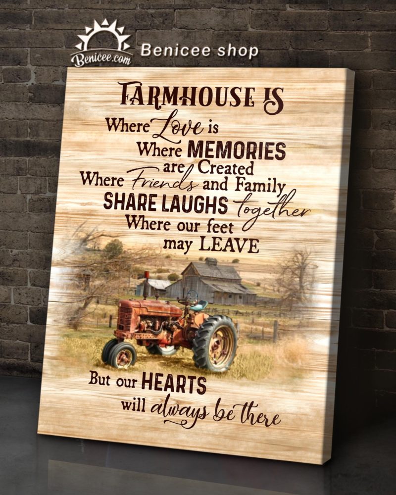 Farm Farmhouse Is Where … Wall Art Poster Canvas – Art Hoodie