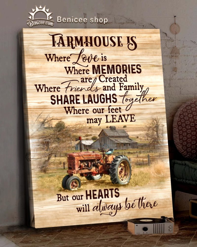 Farm Farmhouse Is Where … Wall Art Poster Canvas – Art Hoodie