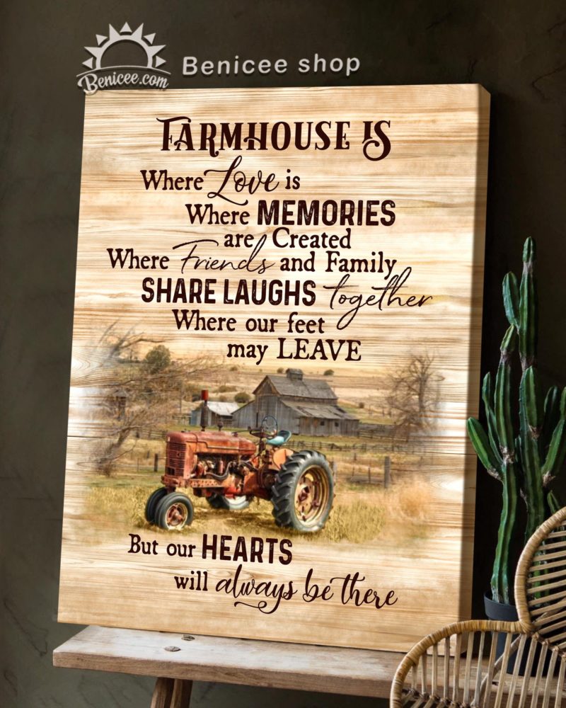 Farm Farmhouse Is Where … Wall Art Poster Canvas – Art Hoodie