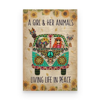 A Girl And Her Animals Poster