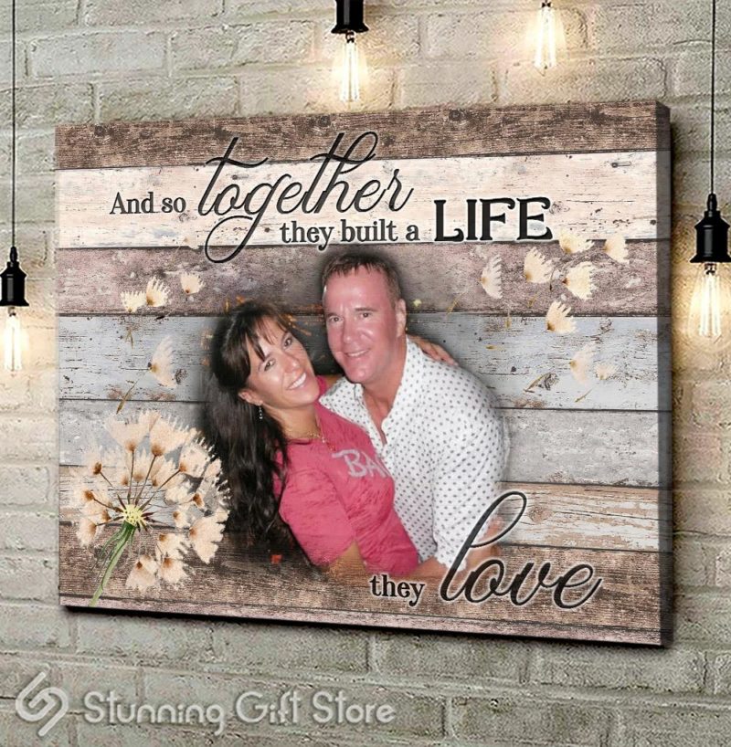 Custom Poster Canvas Personalized Photo Couple Wall Art Wedding ...