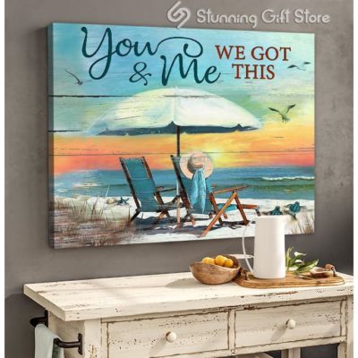 Beach- Turtle – You & Me We Got This (Horizontal Ver) Poster Canvas ...