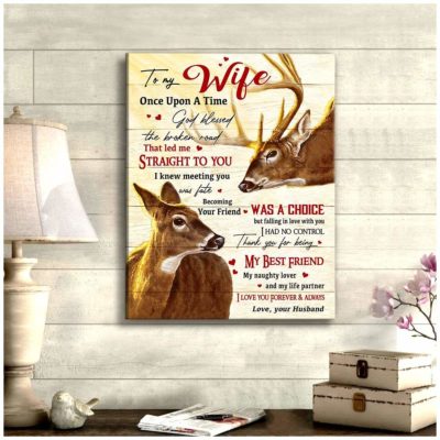 Zalooo To My Wife Once Upon A Time Buck And Doe Wall Art Canvas