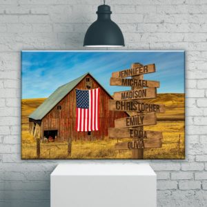 American Barn Color Multi-Names Premium Canvas