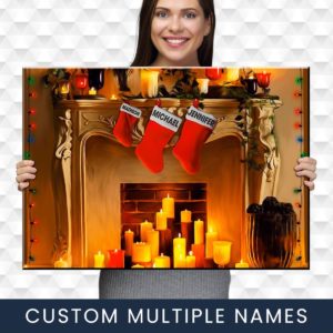 Christmas Stockings Multi-Names Premium Canvas