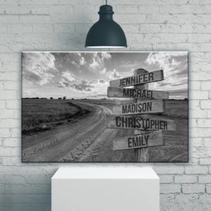 Dirt Road Multi-Names Premium Canvas