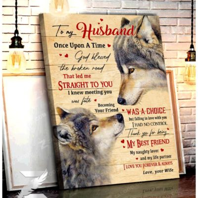 CANVAS WOLF To my Husband Once Upon A Time