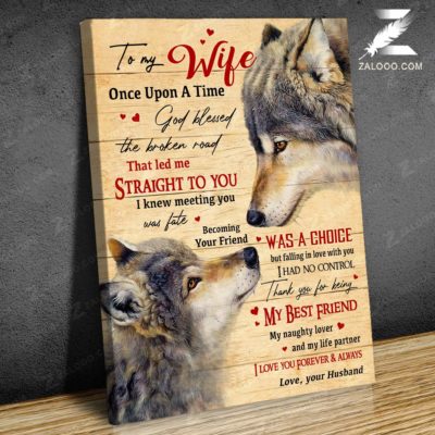 CANVAS WOLF To my Wife Once Upon A Time