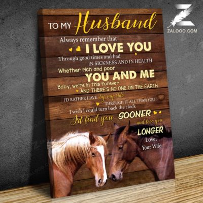 CANVAS HORSE To my Husband You and Me
