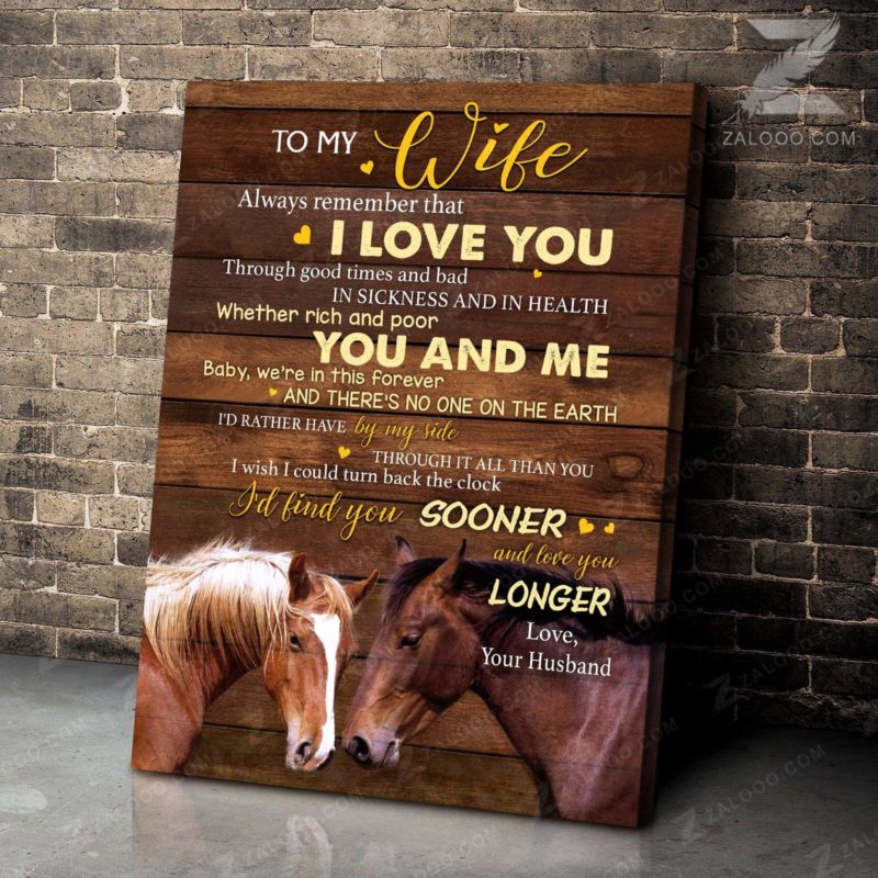 CANVAS HORSE To my Wife You and Me