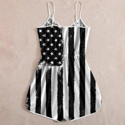 American Flag Sunflowers Rompers For Women