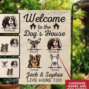 Welcome To The Dog'S House Flag