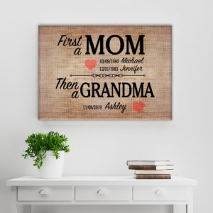 First A Mom Premium Canvas