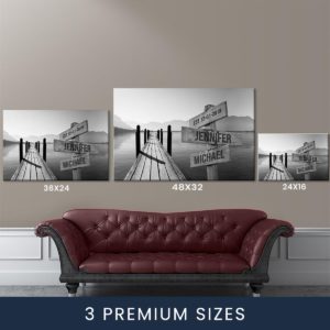 Lake Dock Names Premium Canvas