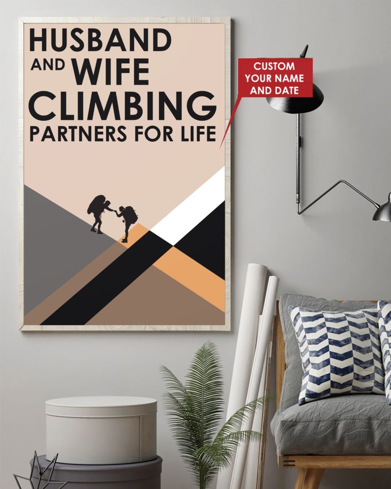 Husband And Wife Climbing Personalized Poster