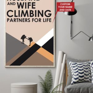 Husband And Wife Climbing Personalized Poster