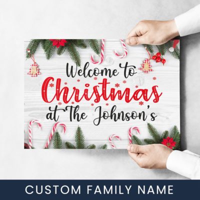 Christmas At Family Name Premium Photo Print